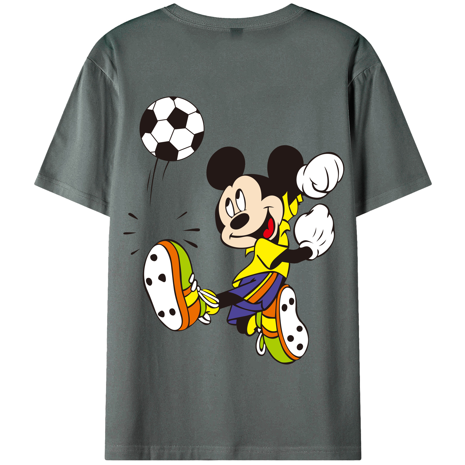 （画像用） ミッキーマウス Mickey Mouse 綿100％半袖Tシャツ（背面プリント）